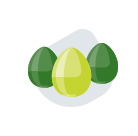 Eggs in basket illustration